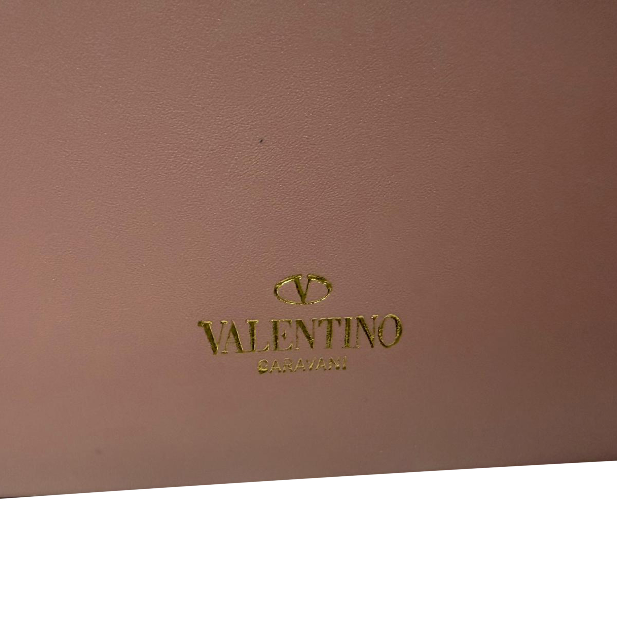Valentino Pre-owned Valentino Garavani Rockstud Flap Continental Rosa läderplånbok med armband dam – bild 2