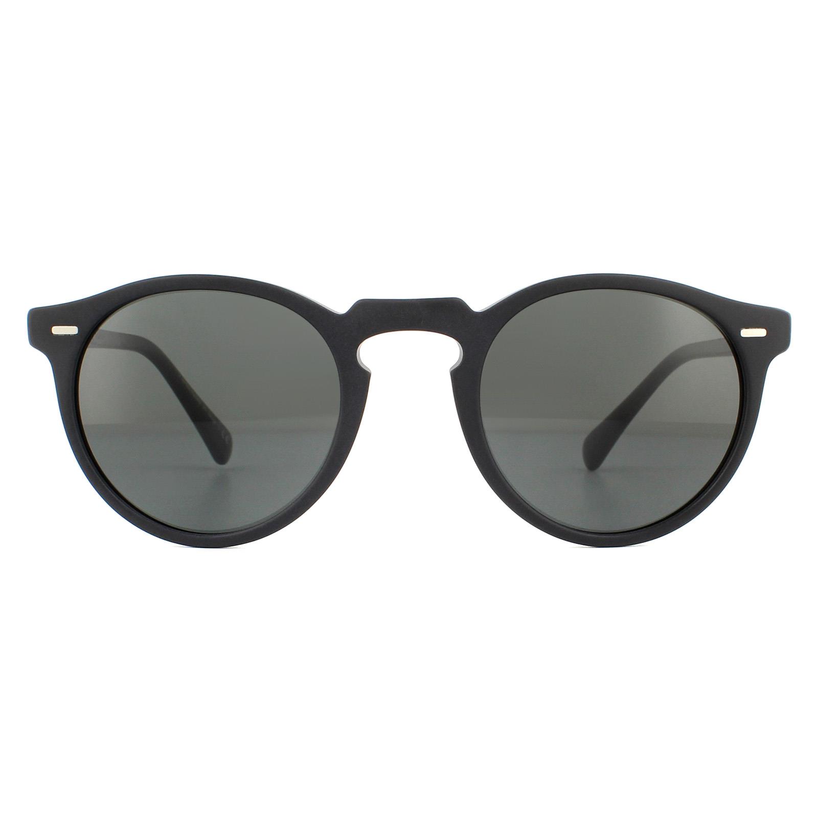Oliver Peoples Solglasögon Gregory Peck OV5217S 1031P2 Semi Matte Black Crystal Midnight Express Polarised