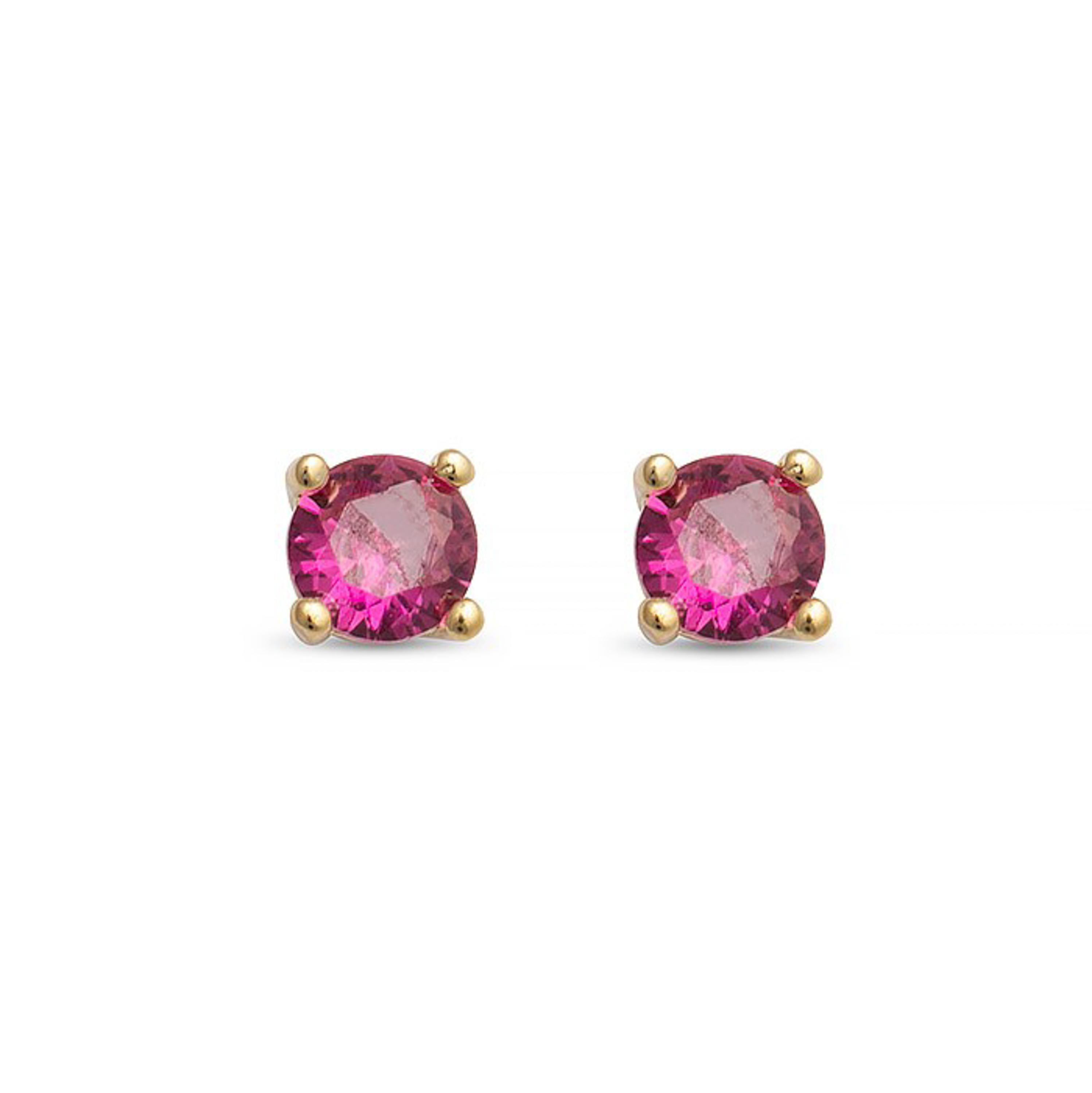 otieno örhängen i 925 sterling silver och rubinzirkonia 18K guldpläterad finish