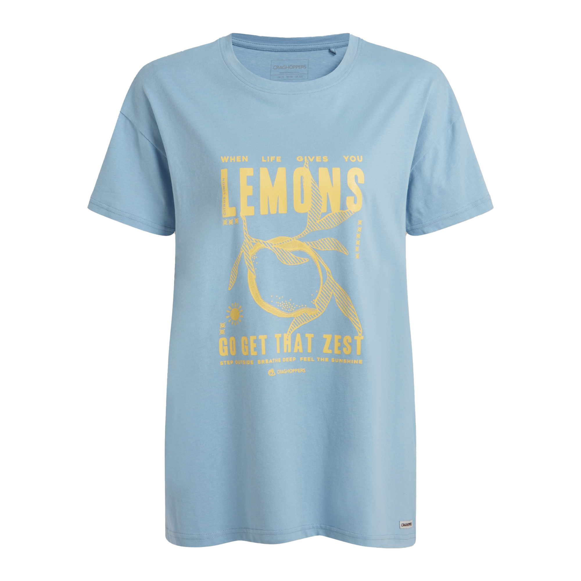 Craghoppers Dams Yago Citron T-shirt (Nimbus Blå) – bild 2