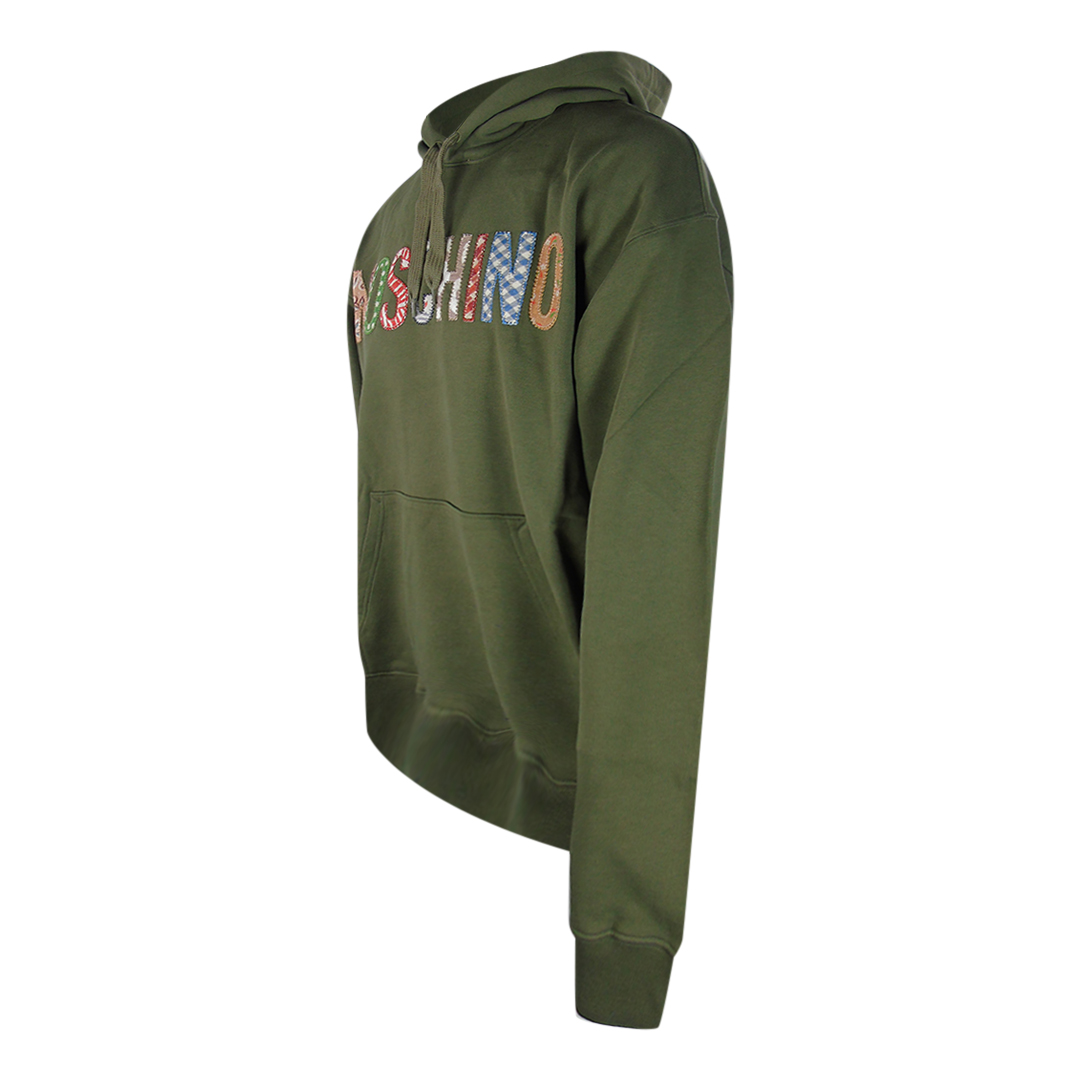 Bold Broderad Flerfärgad Logo Grön Huvtröja 2
