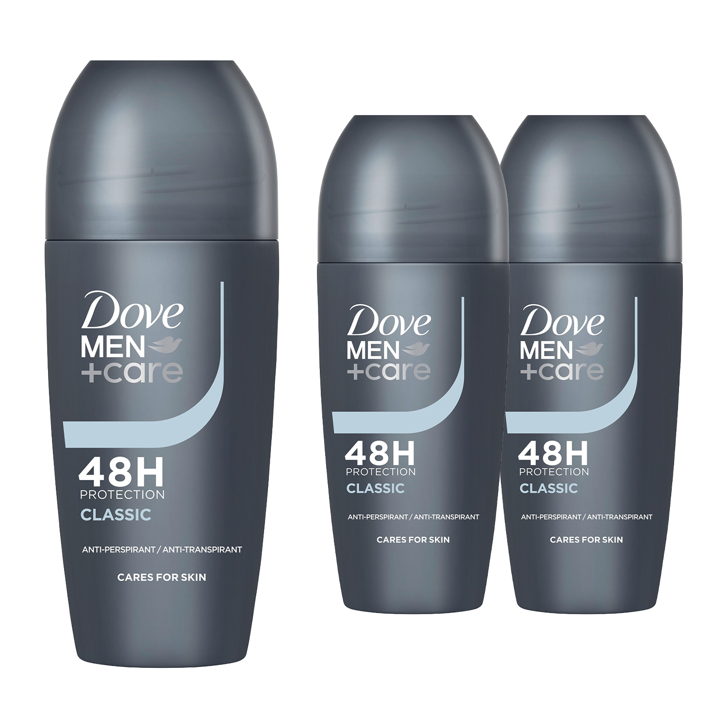 Thumbnail - Dove Men+Care Roll-On Classic Antitranspirant-Deodorant 48H Schutz, 3x50ml