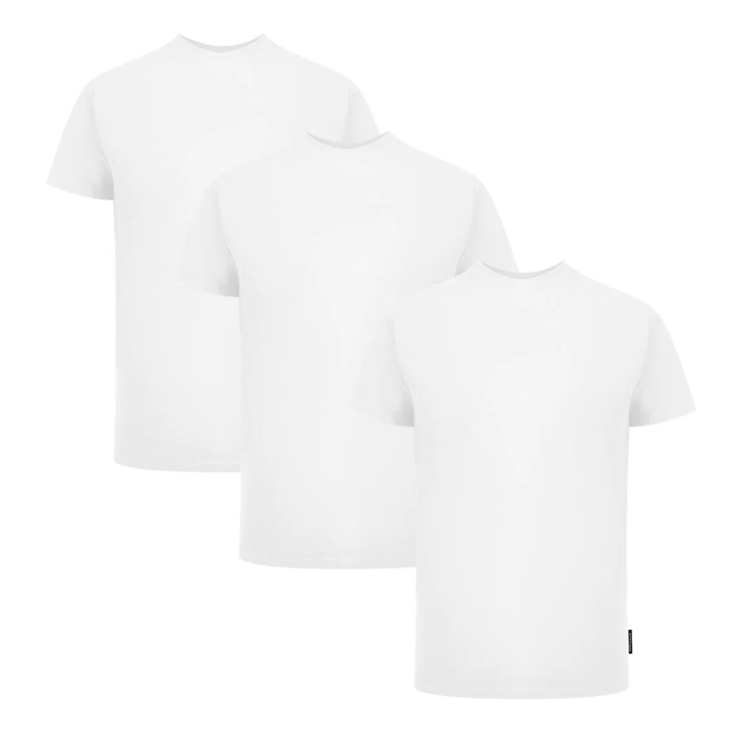 Palm Angels Tri-Pack Vlag Logo Witte T-Shirts