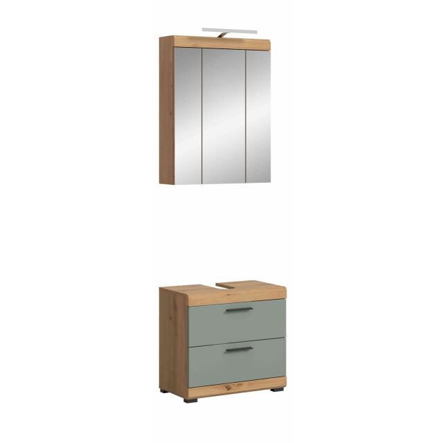Scout badkamercombinatie salie MDF TZ Artisan eiken NB - 37x60x191cm