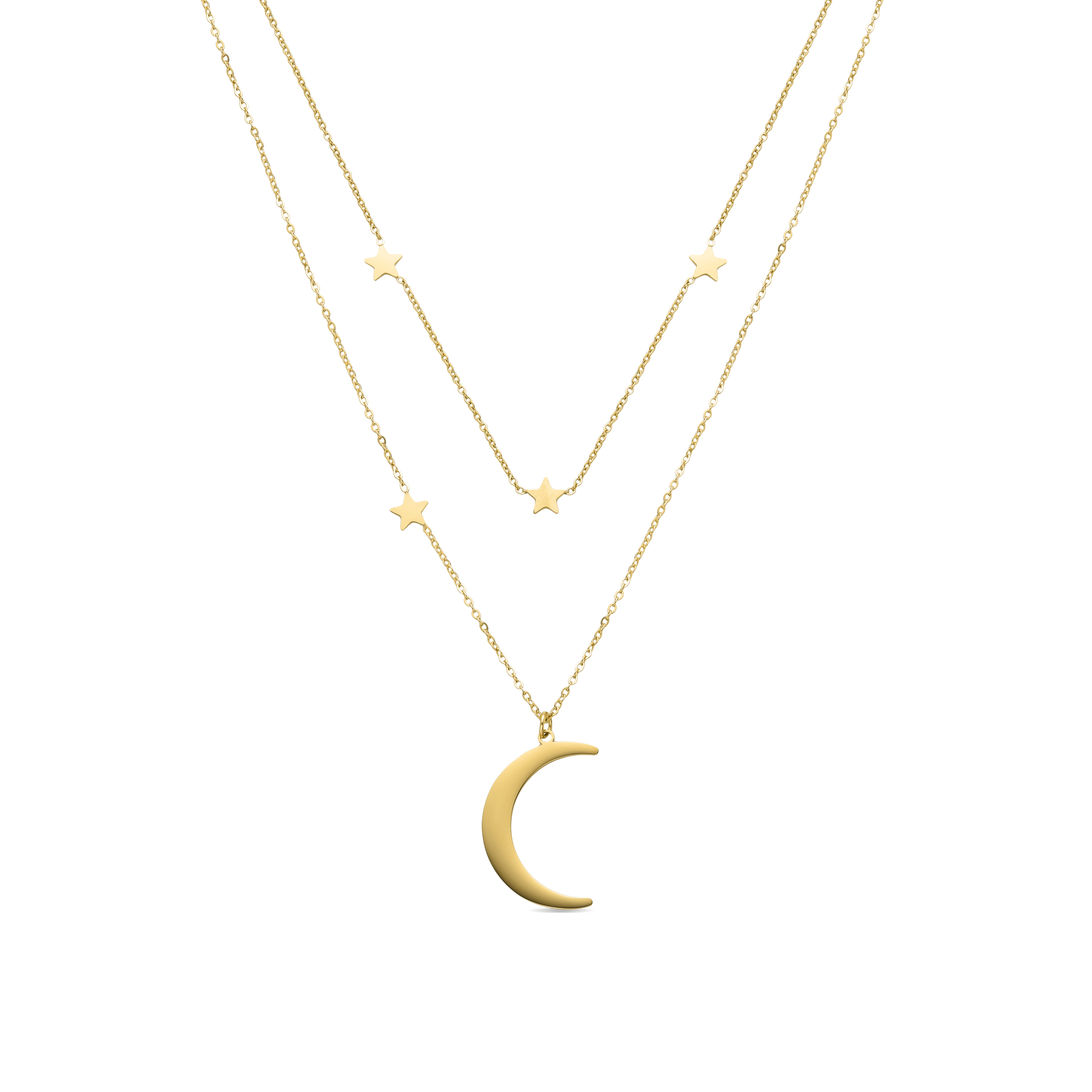 Luxenter-halsband i 18 karat gult guld monil