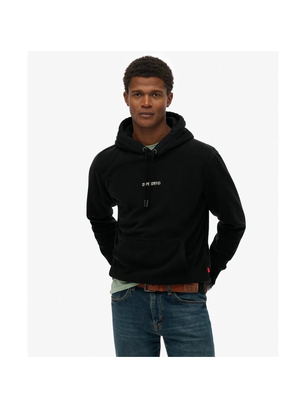 MICRO LOGO FLEECE HOOD 2