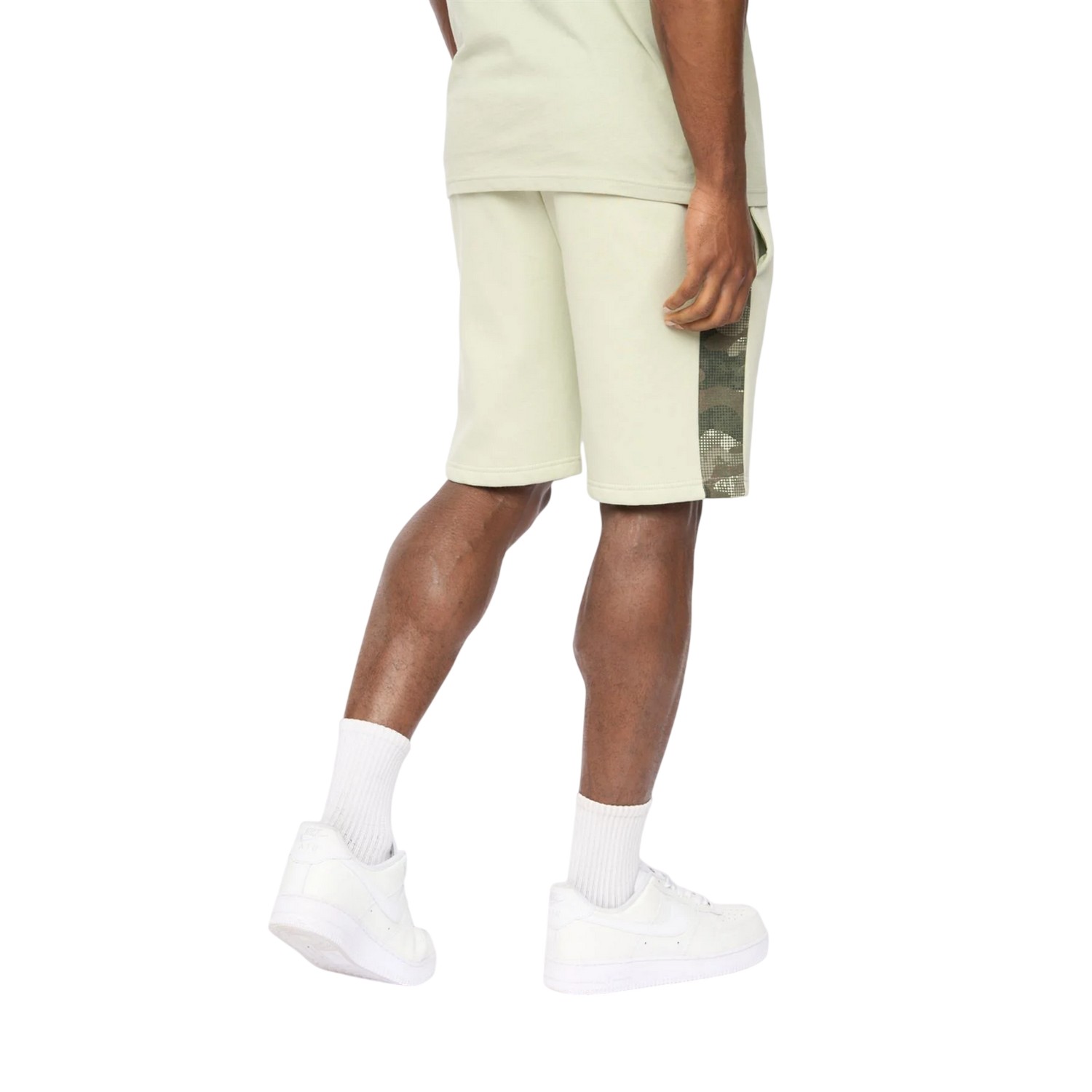 Crosshatch Herr Branton Shorts (Ljus Oliv) – bild 2