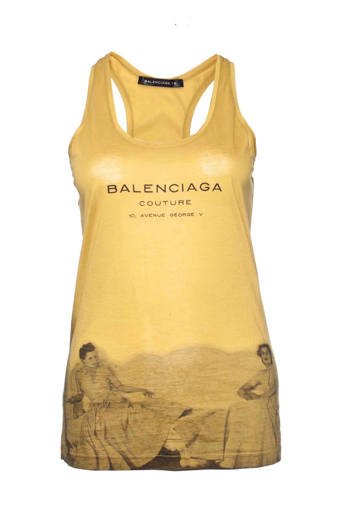 Balenciaga ockra gult linne