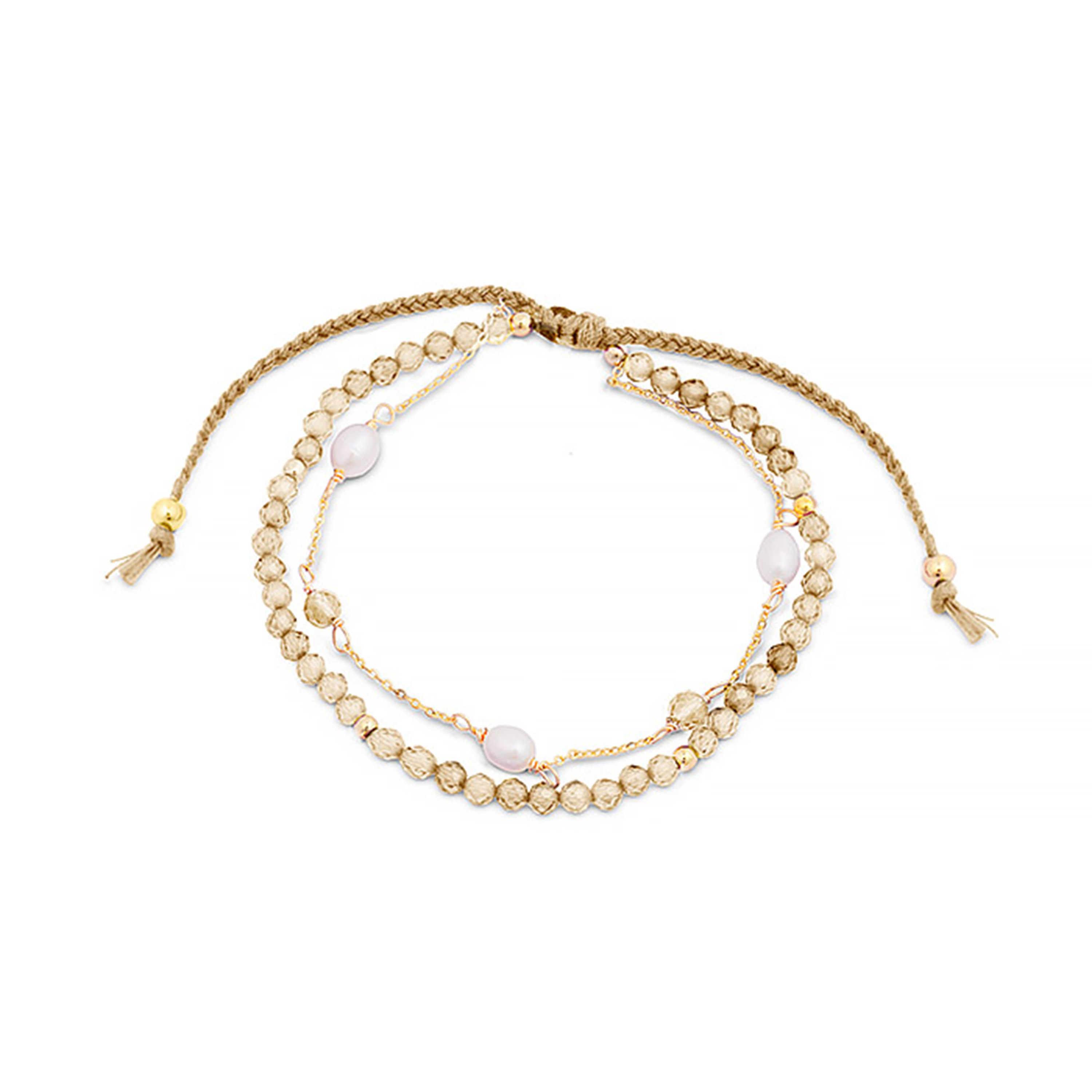athat armband tillverkat av metallegering och champagnezirkonia 18K guldpläterad finish