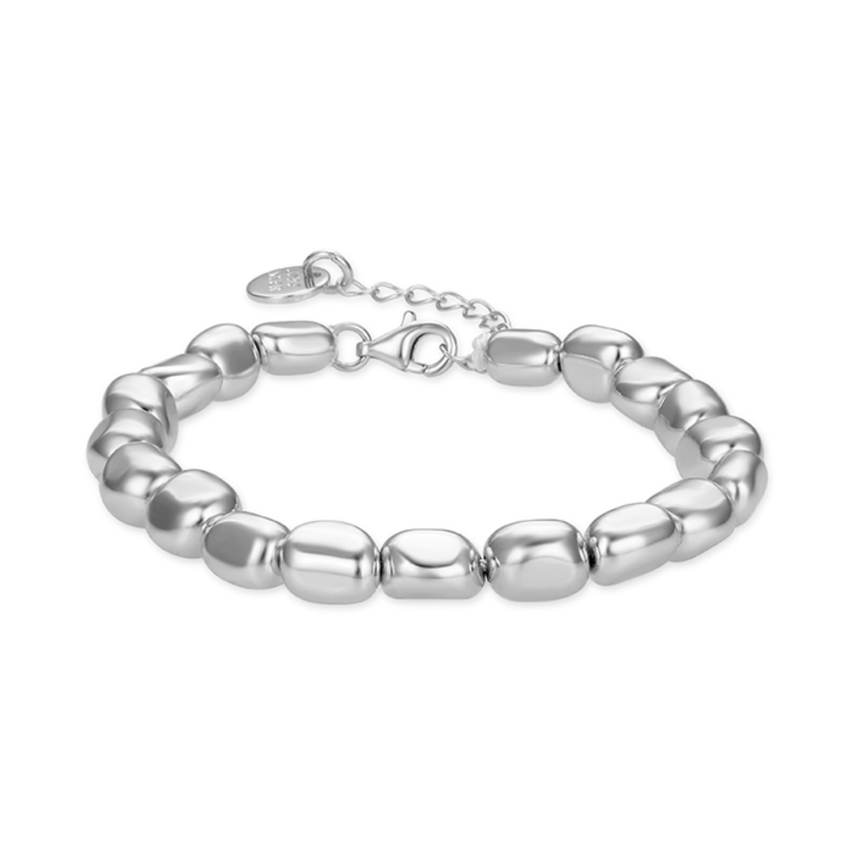 925 Sterling Silver armband med rodiumpläterad hematit Caspil