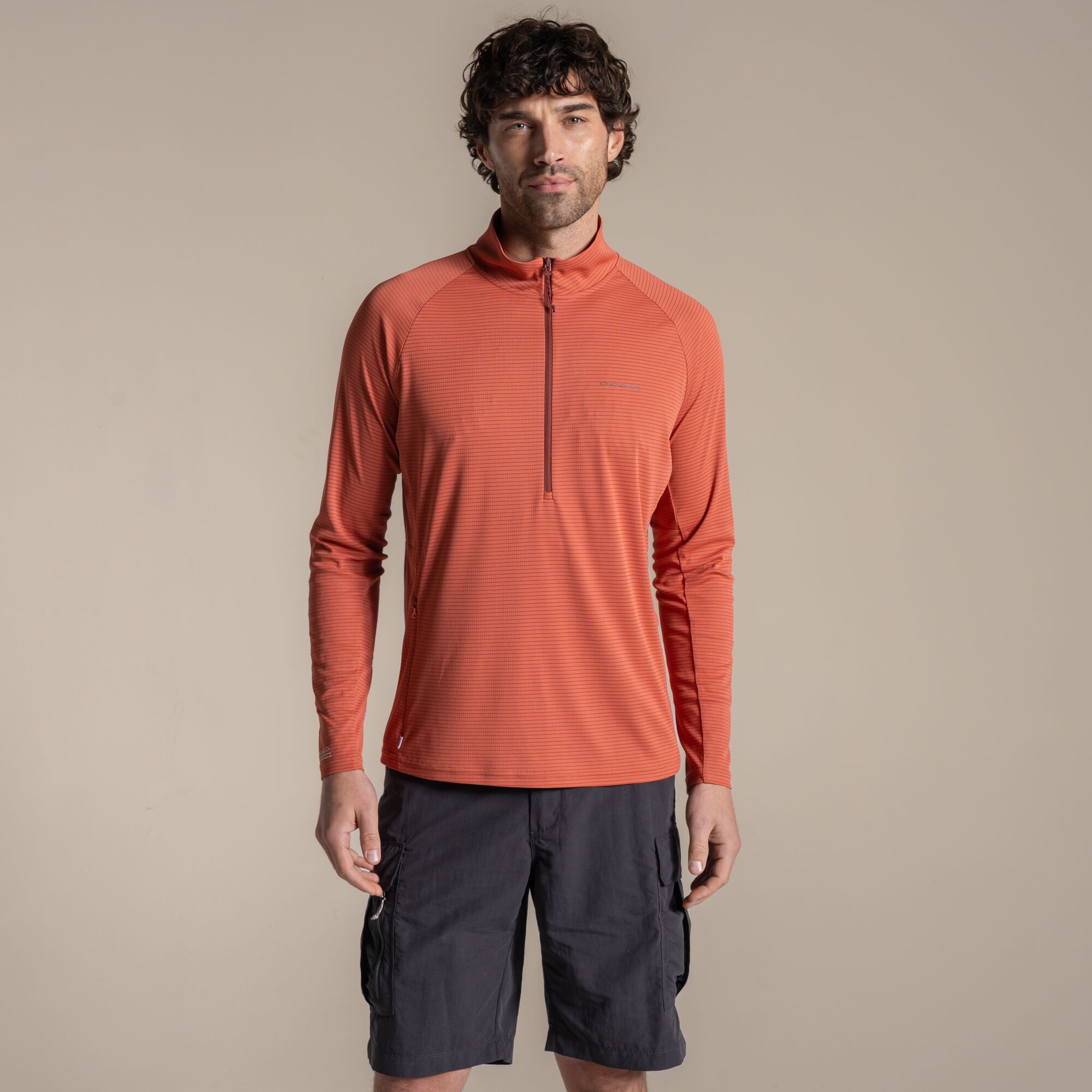 Craghoppers Herr Nosilife Half Zip Tröja (Mörk Sahara) – bild 2