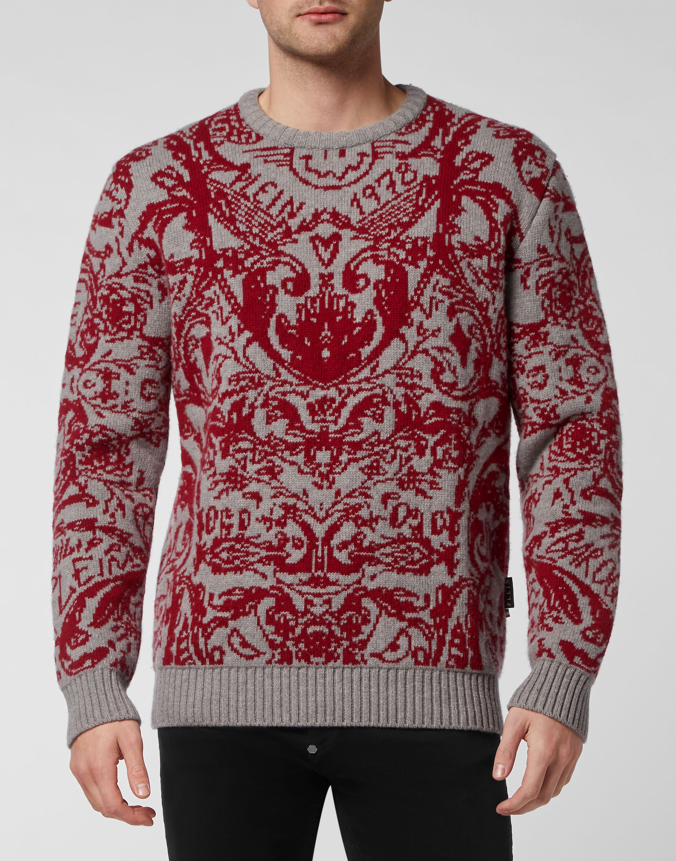 Philipp Plein Rund halsringning med pullover stickade tröjor herr – bild 2
