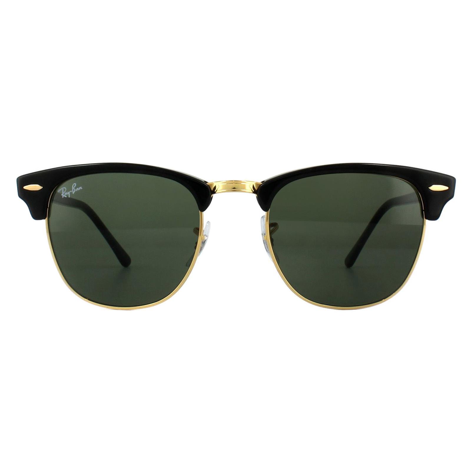 Ray-Ban Unisex Black Round Green Sunglasses - Image 6