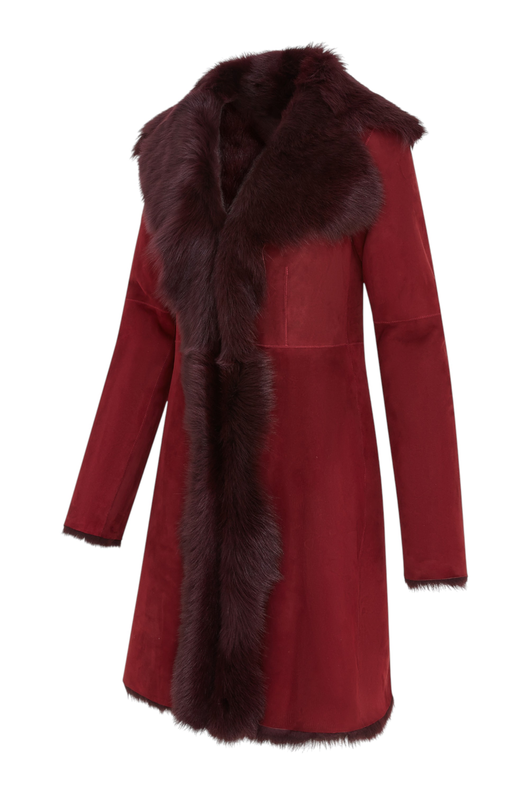 Infinity Leather Toscana Trenchcoat i fårskinnsmocka för kvinnor Tbilisi trenchcoats dam – bild 2