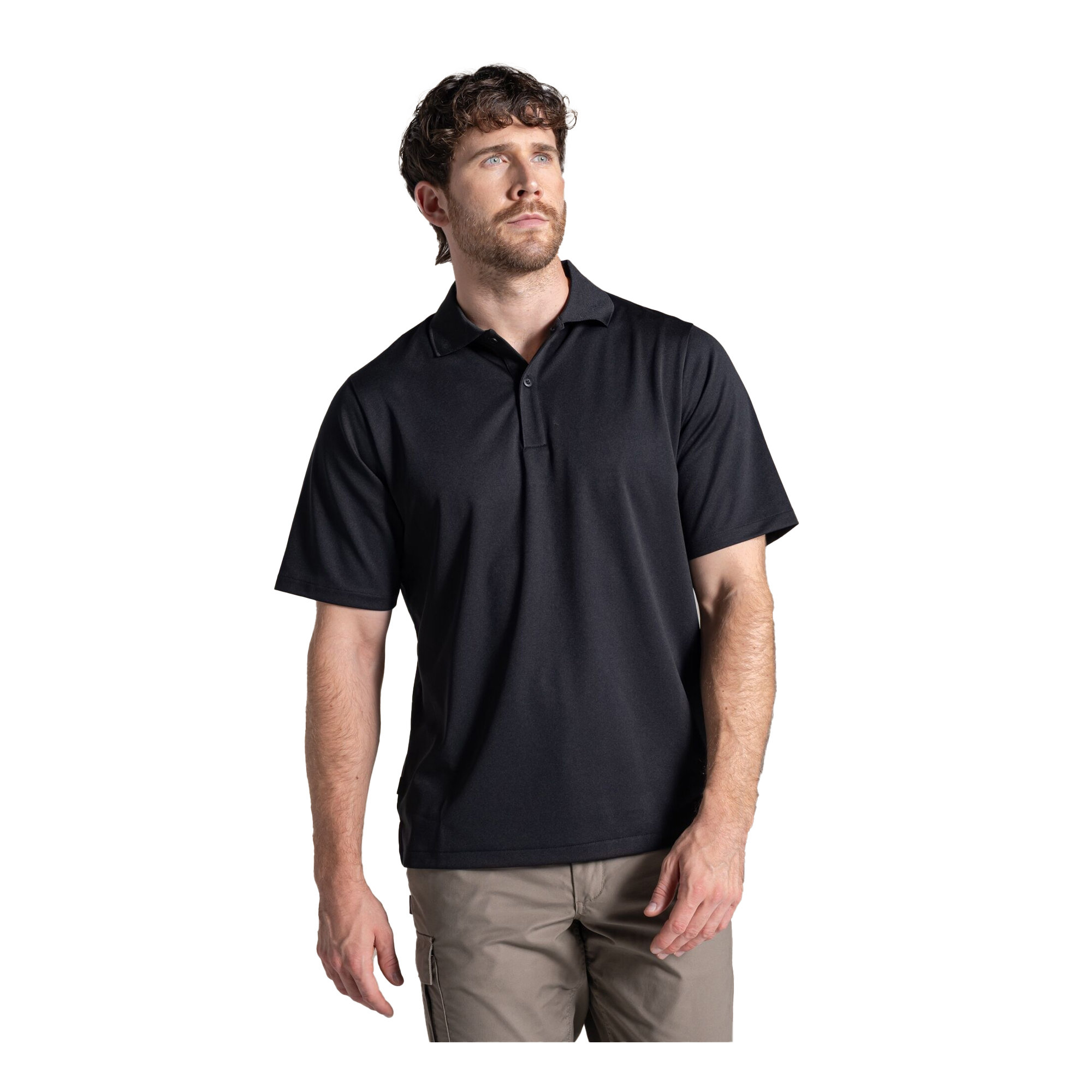 Craghoppers Heren Expert Basecamp Wicking Poloshirt (Zwart)