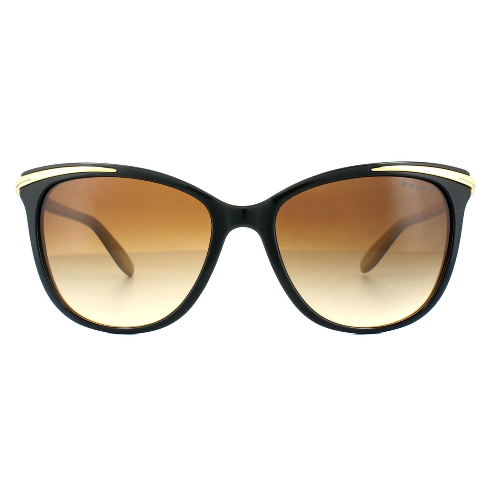 Ralph by Ralph Lauren Cat Eye Dames Zwart Bruin Gradient Zonnebril