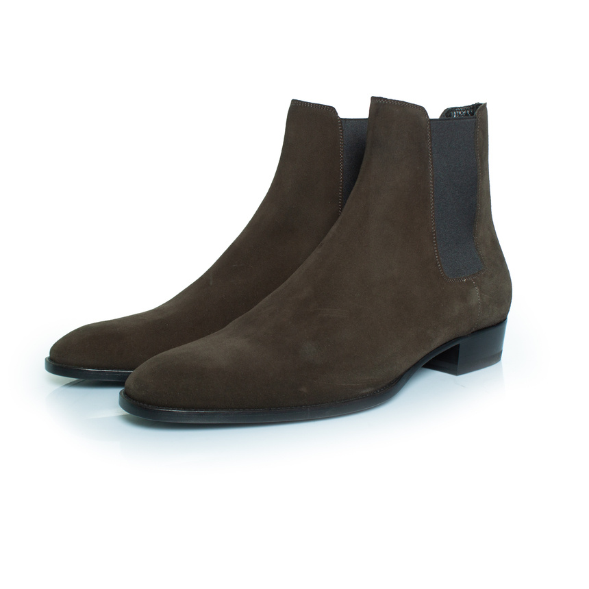 Saint Laurent Kaki mocka Chelsea-ankelboots