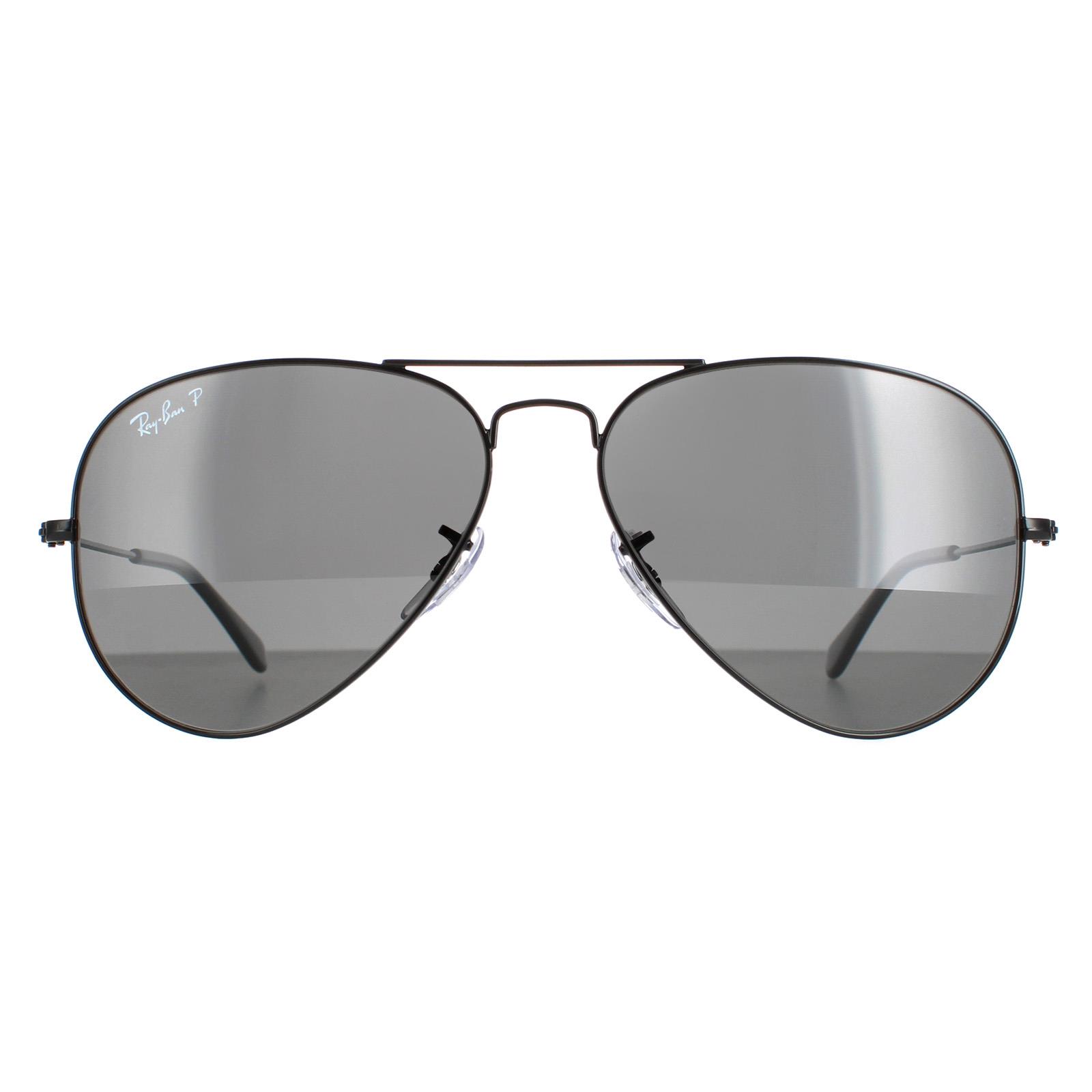 Thumbnail - Ray-Ban Aviator Unisex poliert schwarz/schwarz polarisiert Aviator 3025 Sonnenbrille