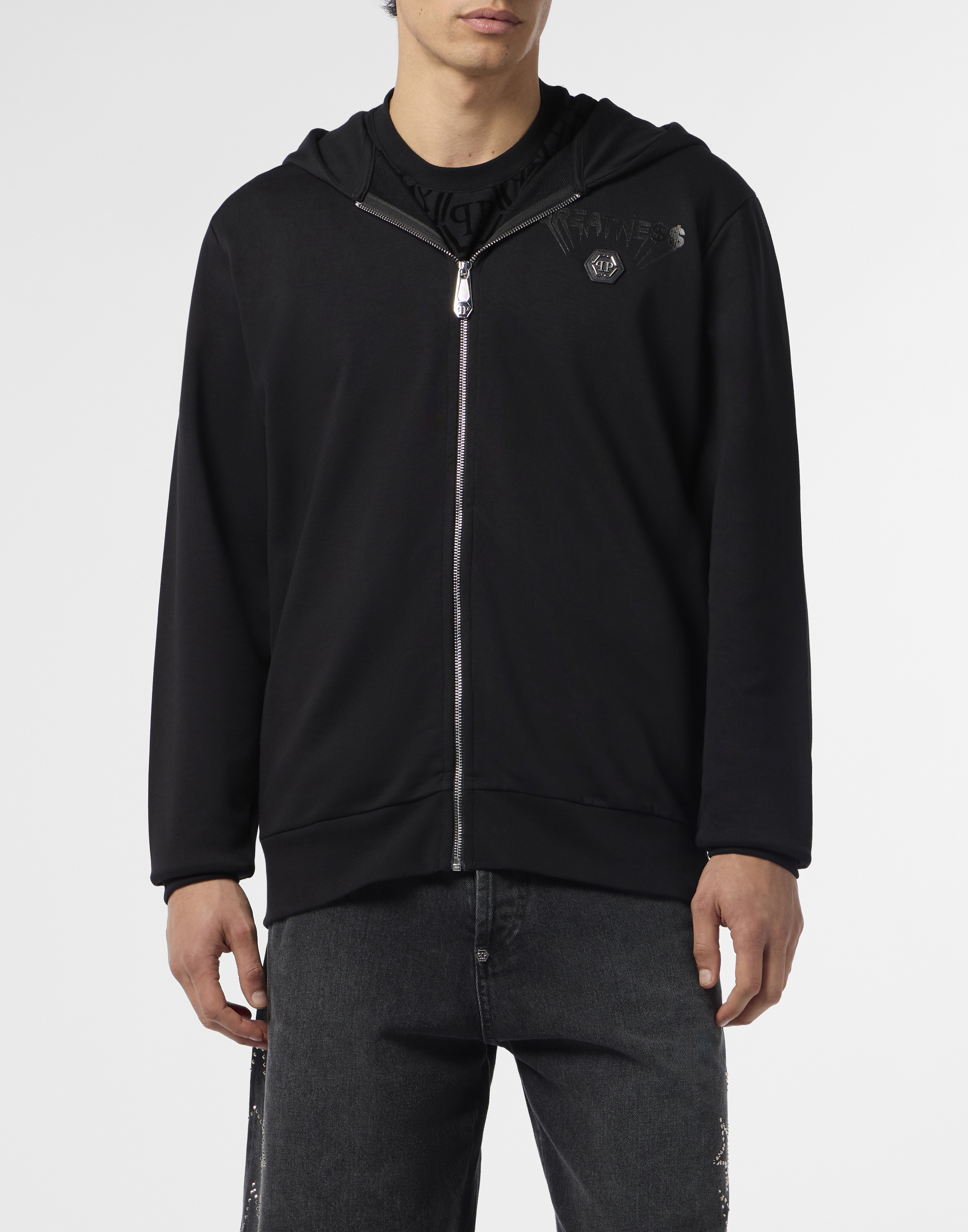 Philipp Plein Fleece Zip Hoodie Greatness herr – bild 2