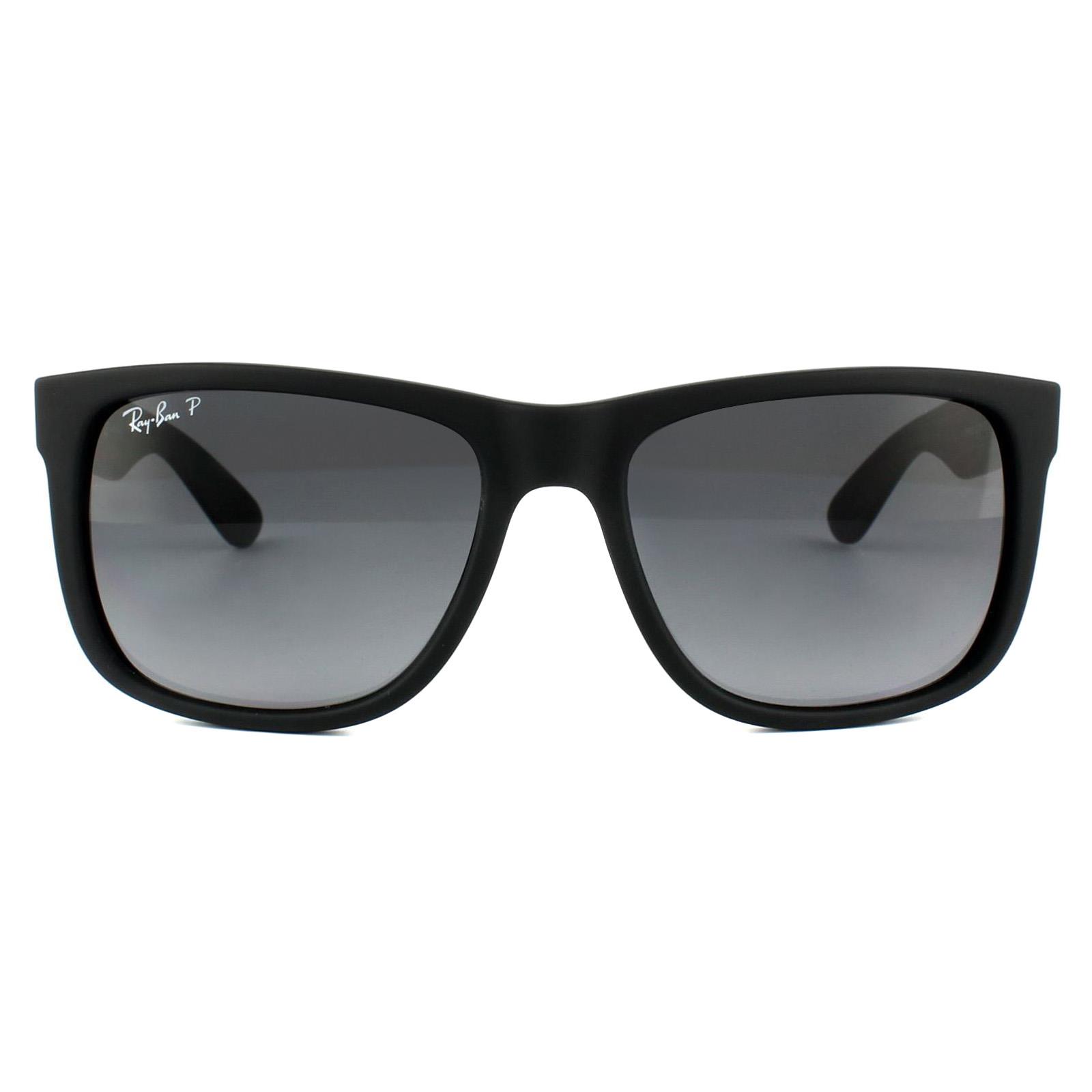 Ray-Ban Men's Ray Ban Justin Square Sunglasses - Rubber Black - Image 17