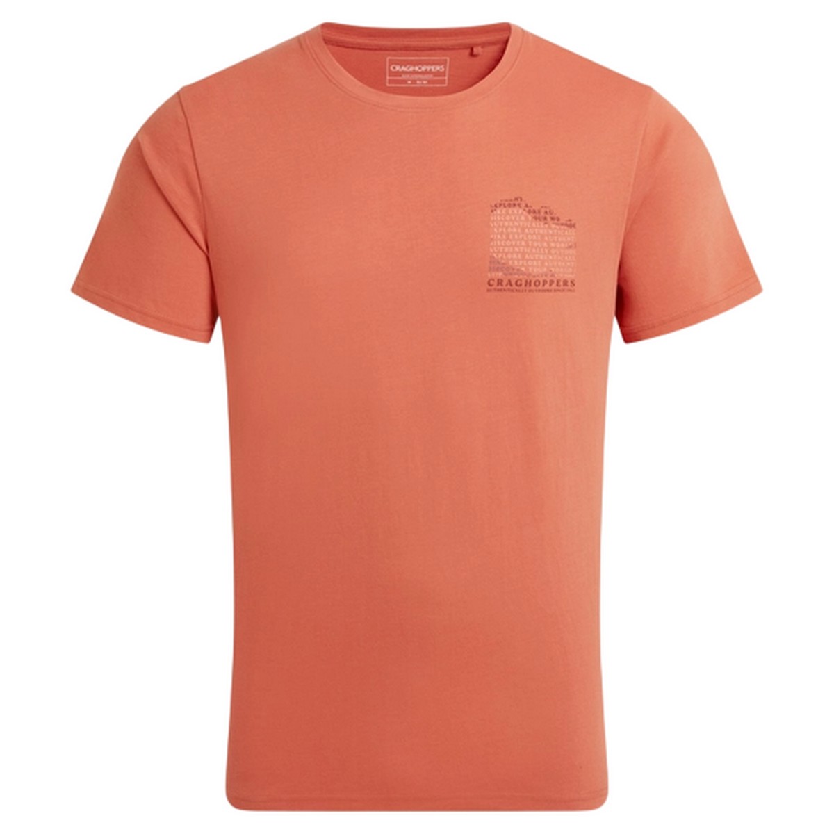 Craghoppers Herr Lucent II Mountain Back Print Kortärmad T-Shirt (Sahara) – bild 2