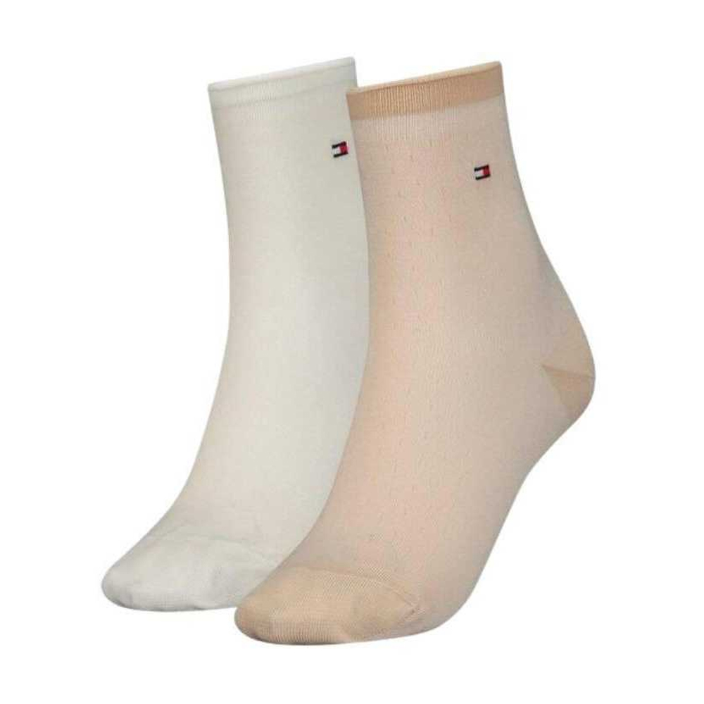 Tommy Hilfiger Dames/Dames Gestippelde Sokken (Set van 2) (Beige/Crème)