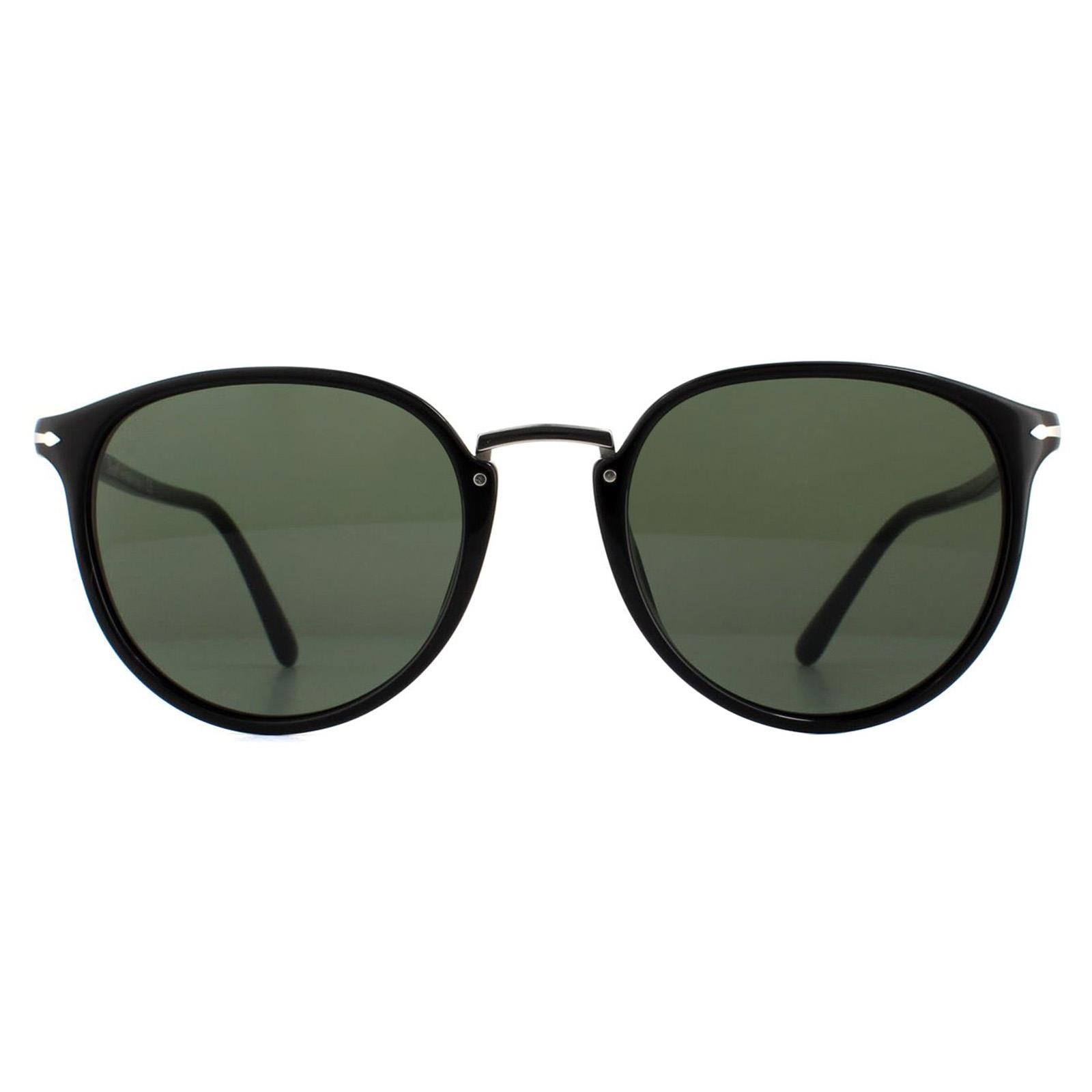 Thumbnail - Lunettes De Soleil Persol Po3210S 95/31 Noir Vert 51mm