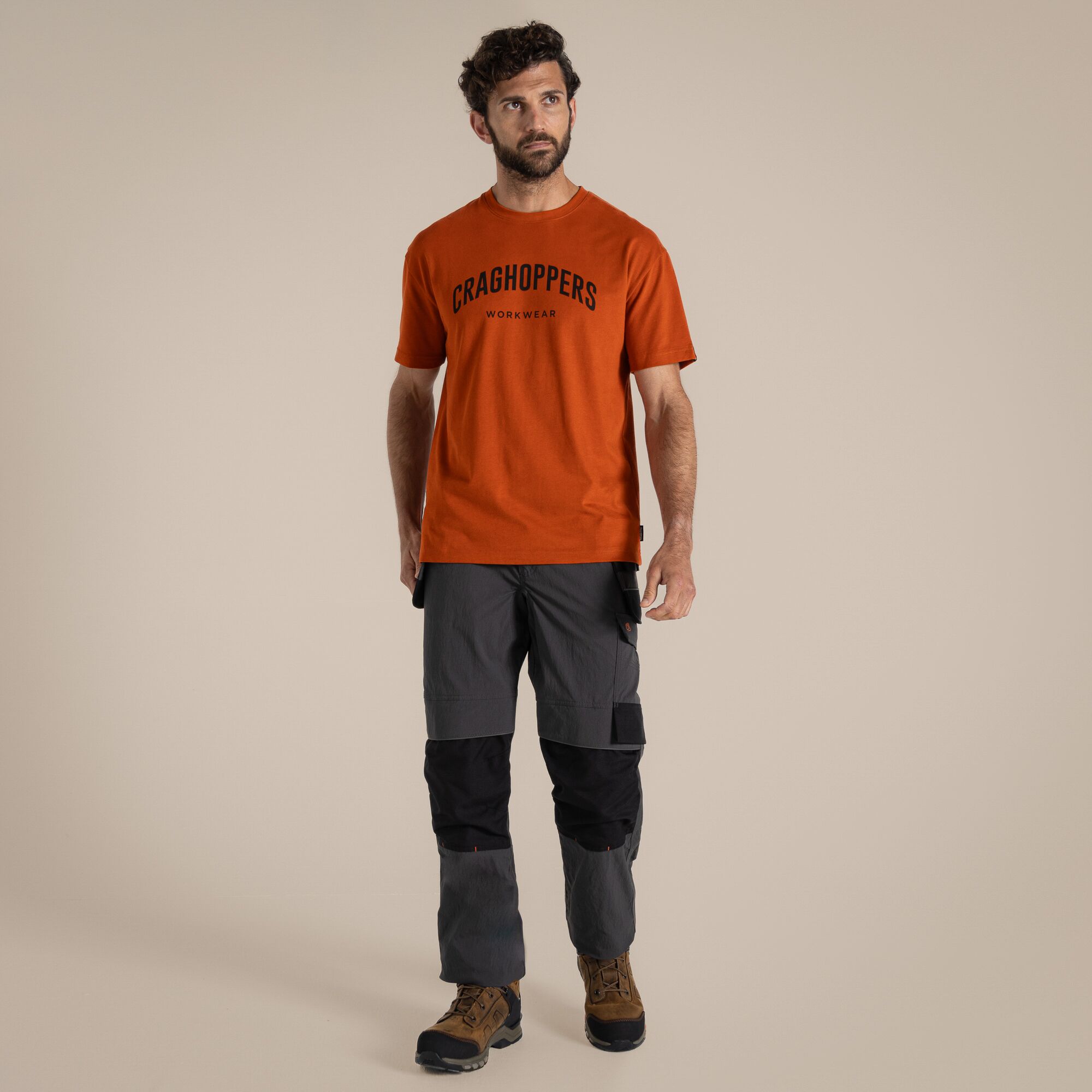 Craghoppers Batley Work T-shirt för herrar (Krukmakare lera)