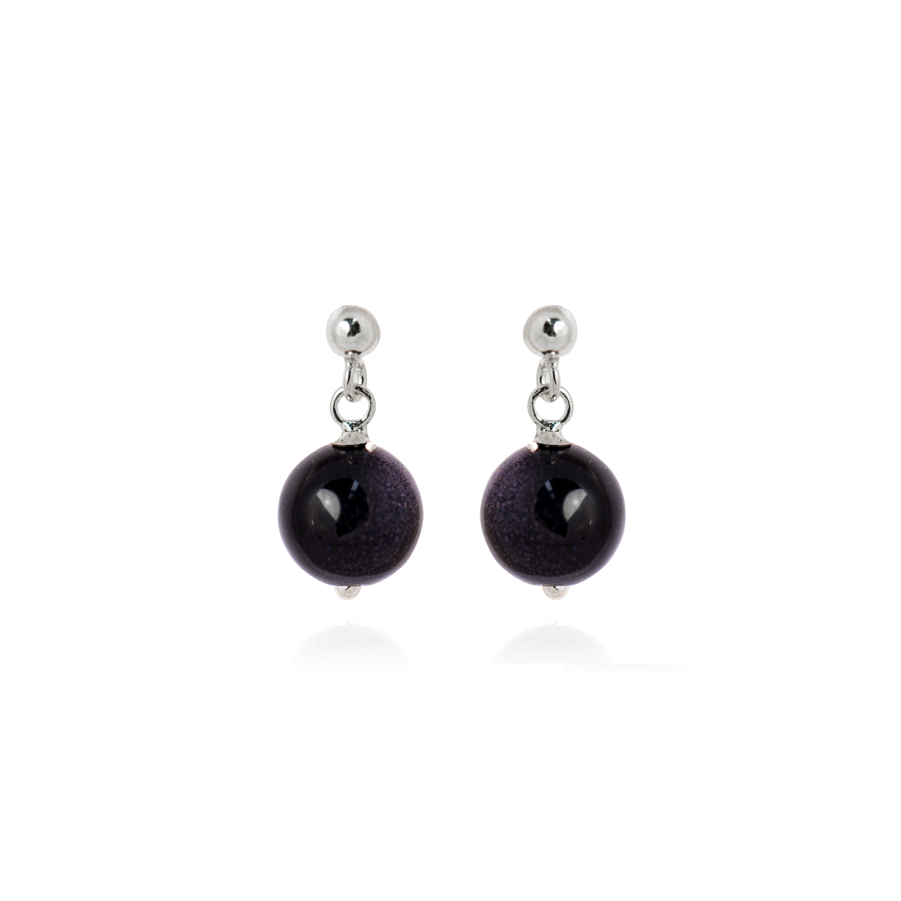 Coleki örhängen i 925 sterling silver och blå aventurin med rhodiumpläterad yta