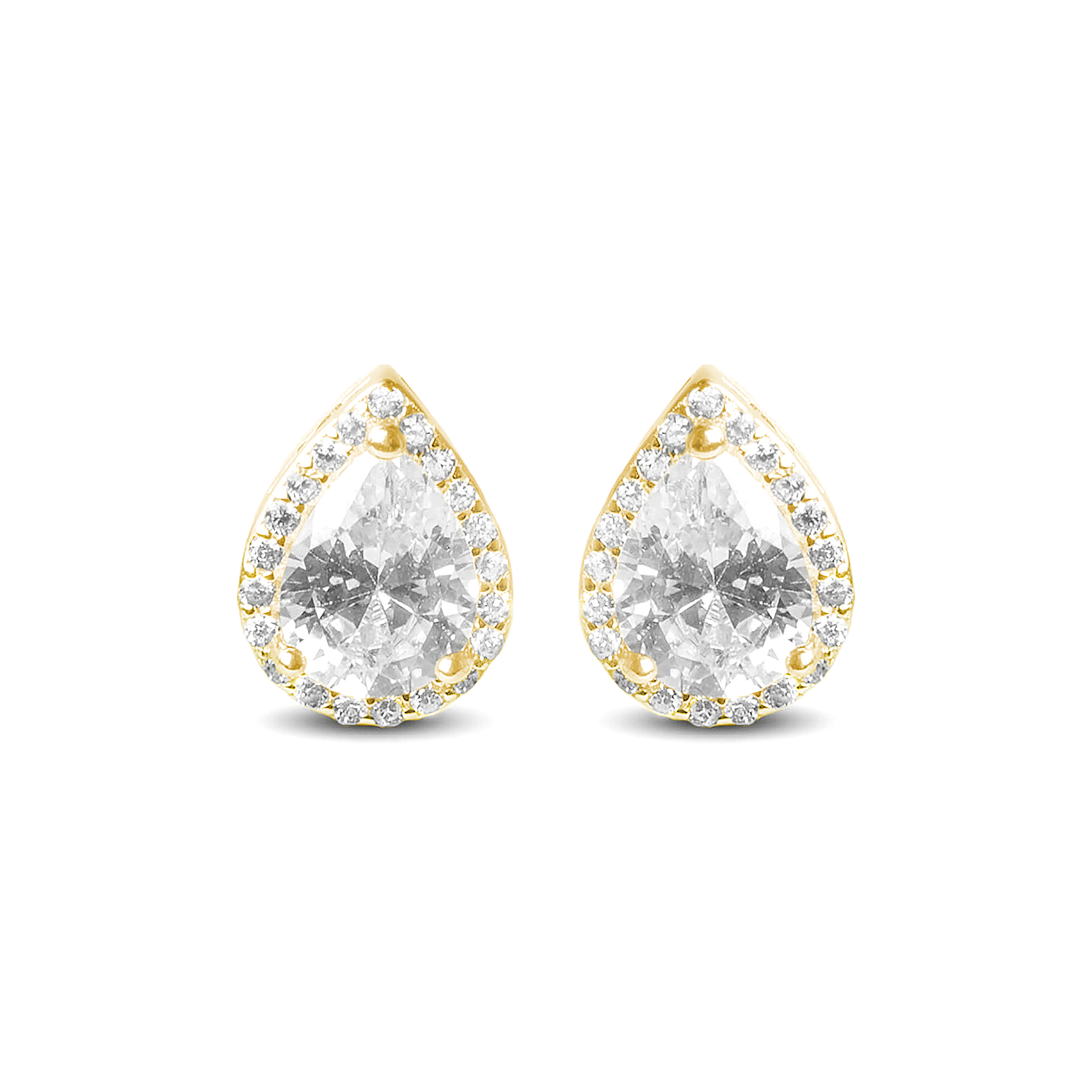 Luxenter theli-örhängen i 925 sterling silver och glänsande 18K guldpläterad zirkoniafinish