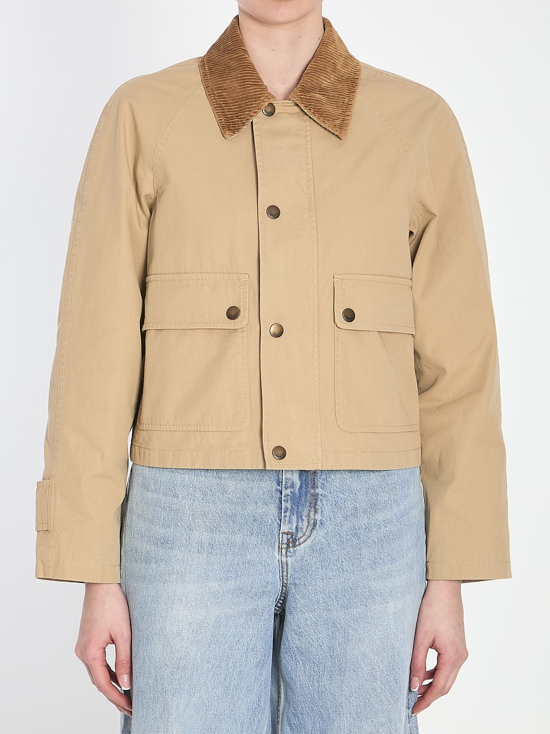 Beige bomullsjacka