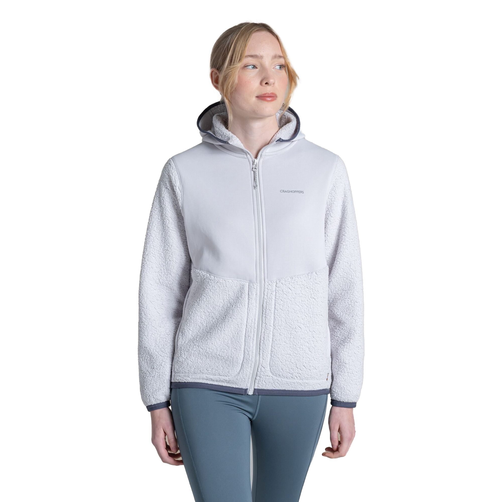 Dam Telesto Fleece Hooded Jacket (Månskensgrå)