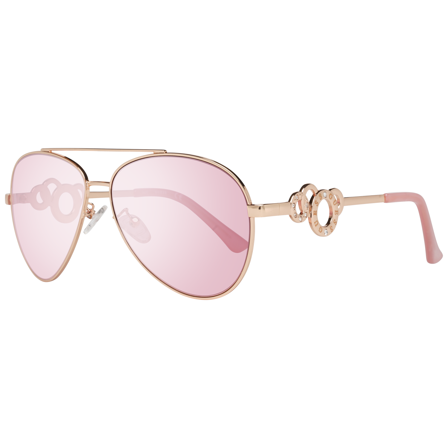 Guess Dames Roze Gouden Zonnebril
