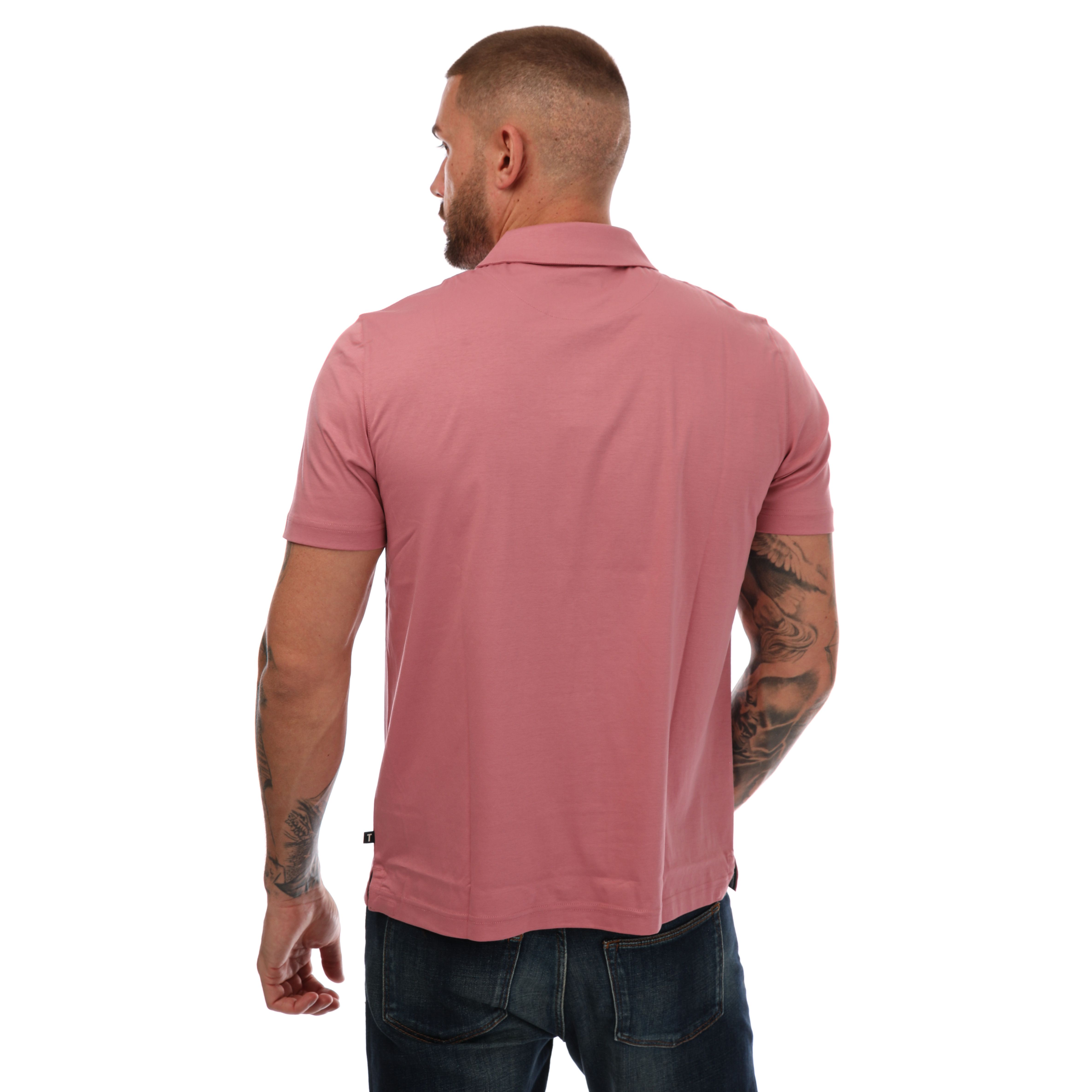 Ted Baker Zeiter Slim Soft Touch Rosa Pikétröja herr – bild 2
