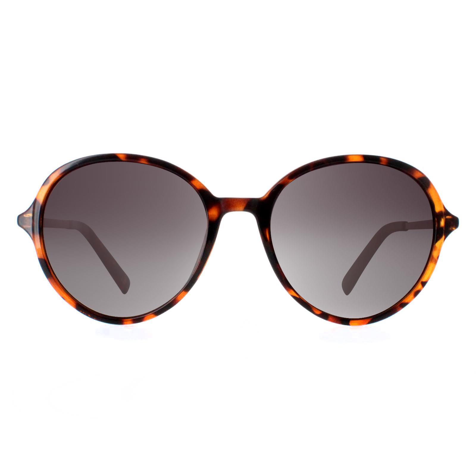 Thumbnail - INVU Round Womens Demi Tortoise Braun Gold Grau Polarisiert B2135