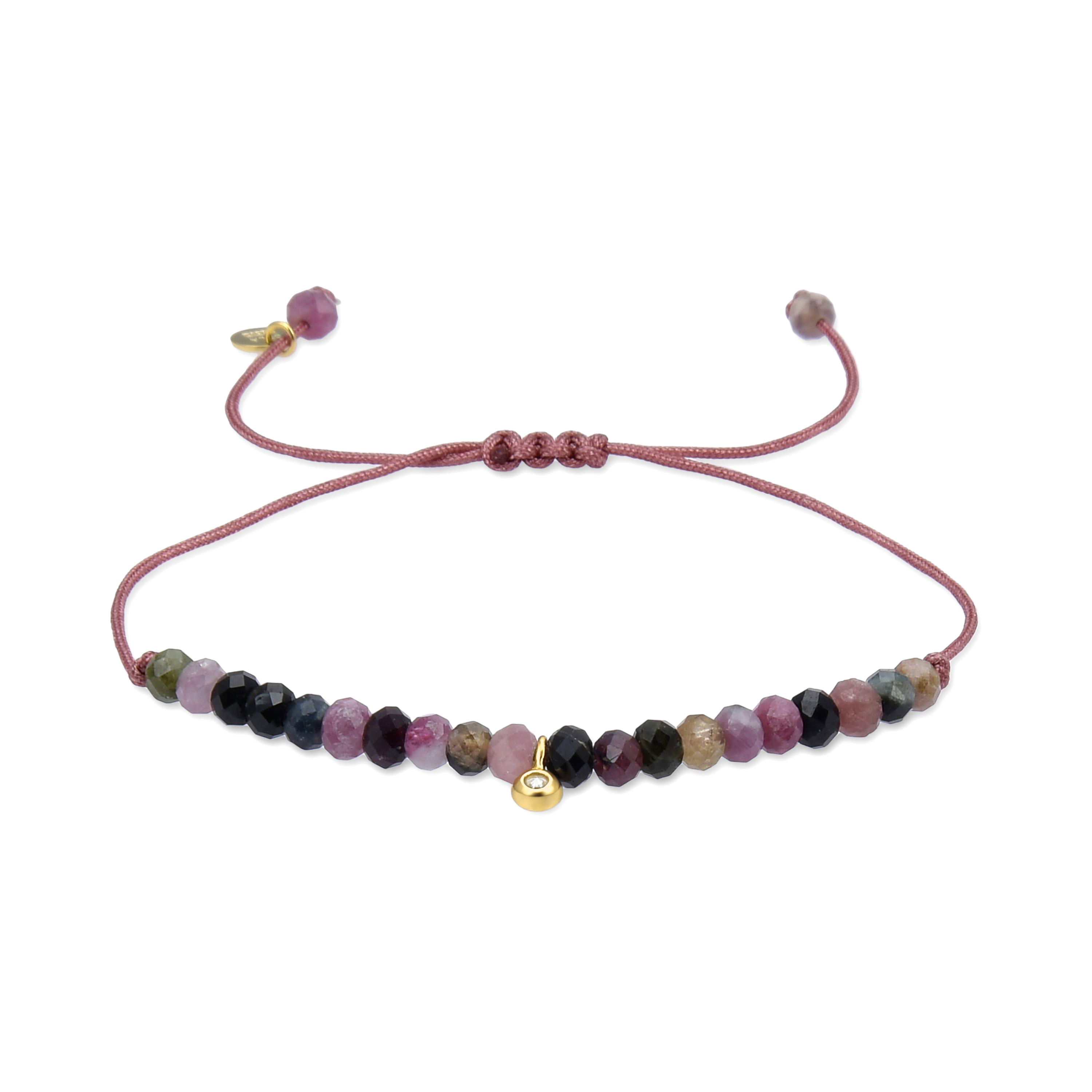 Armband Luxenter Kasai gjort av 925 sterling silver och flerfärgad kristall med 18K guldpläterad yta
