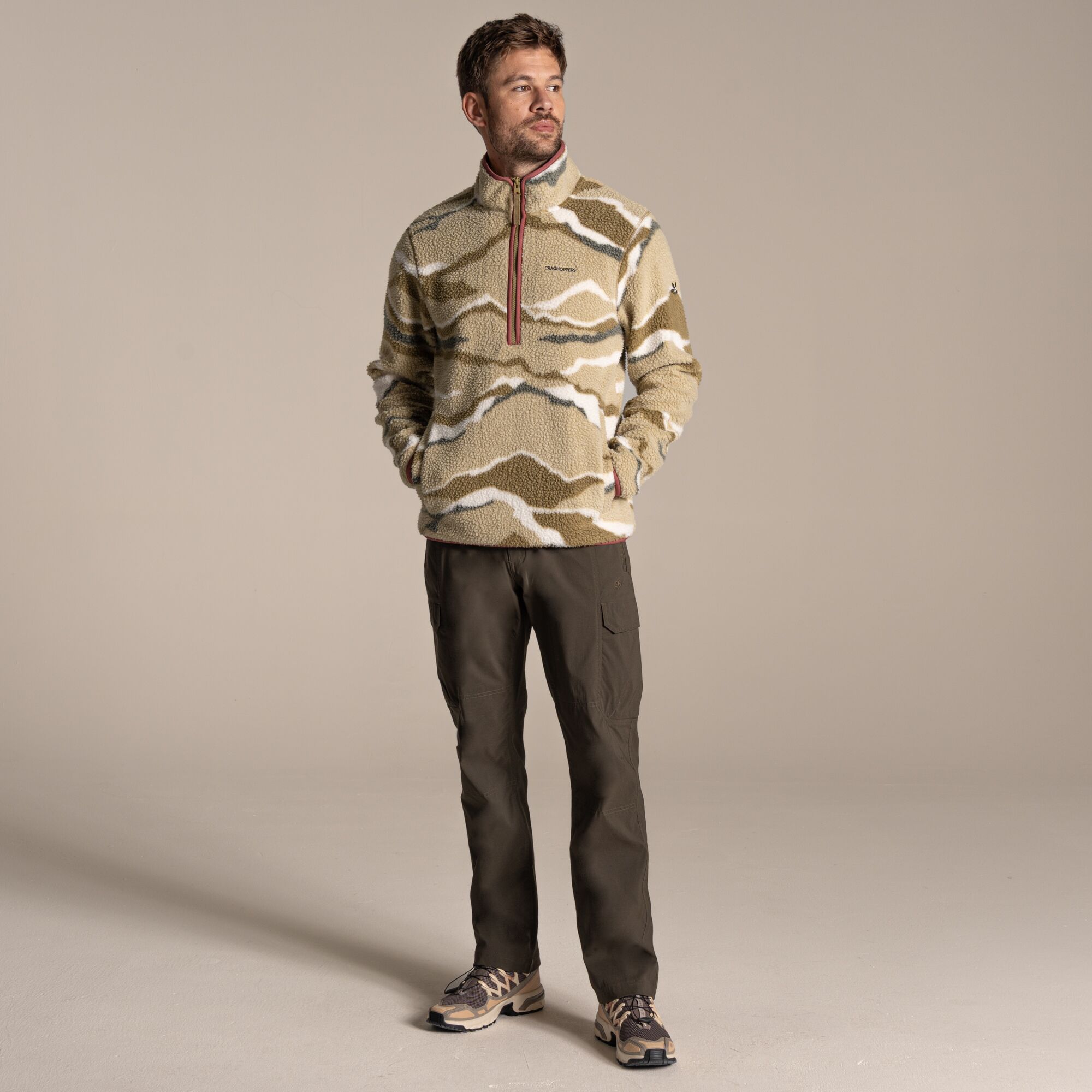Herr National Trust Rawthey Landscape Fleece Topp (Kardemumma)
