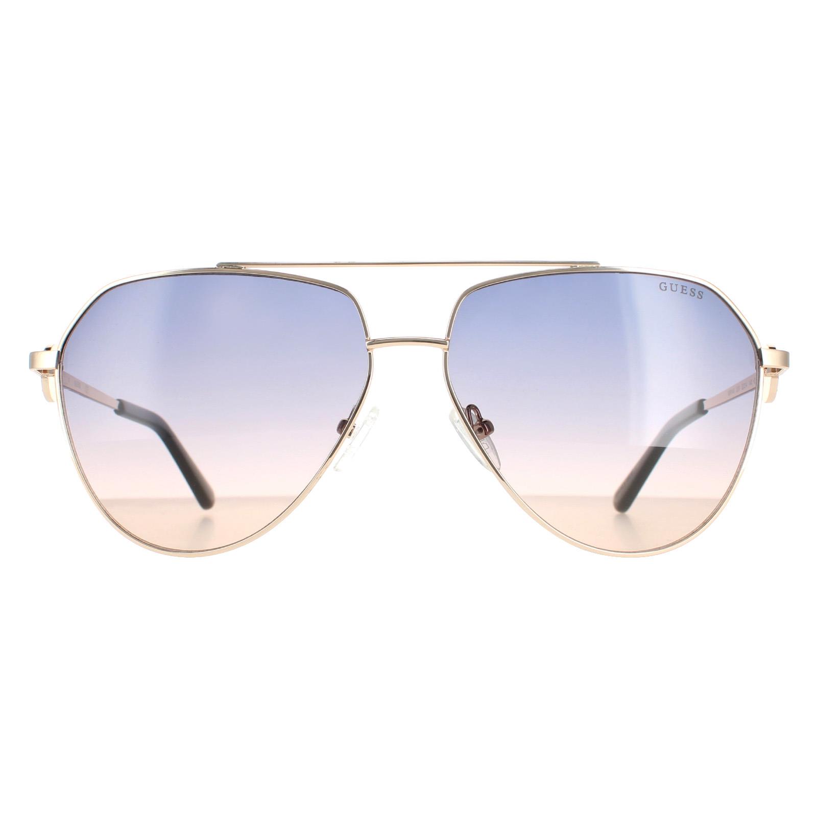 Thumbnail - Guess Aviator Damen Gold Blau Gradient GF6140