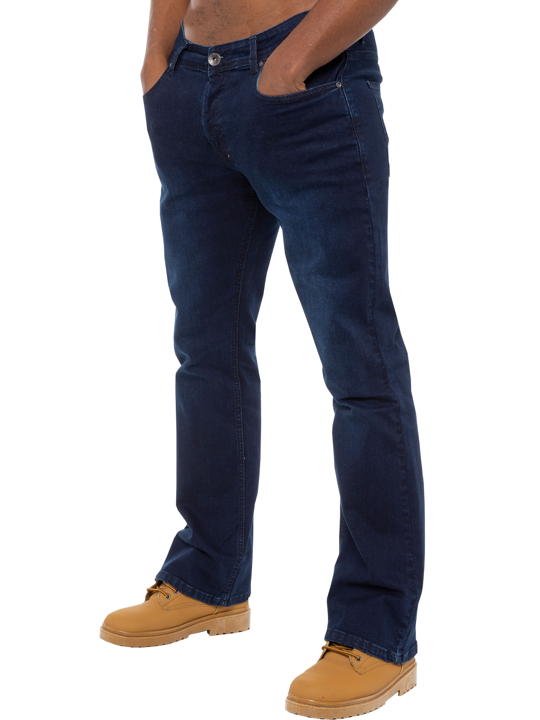 Thumbnail - Enzo Herren Bootcut Stretch Denim Jeans