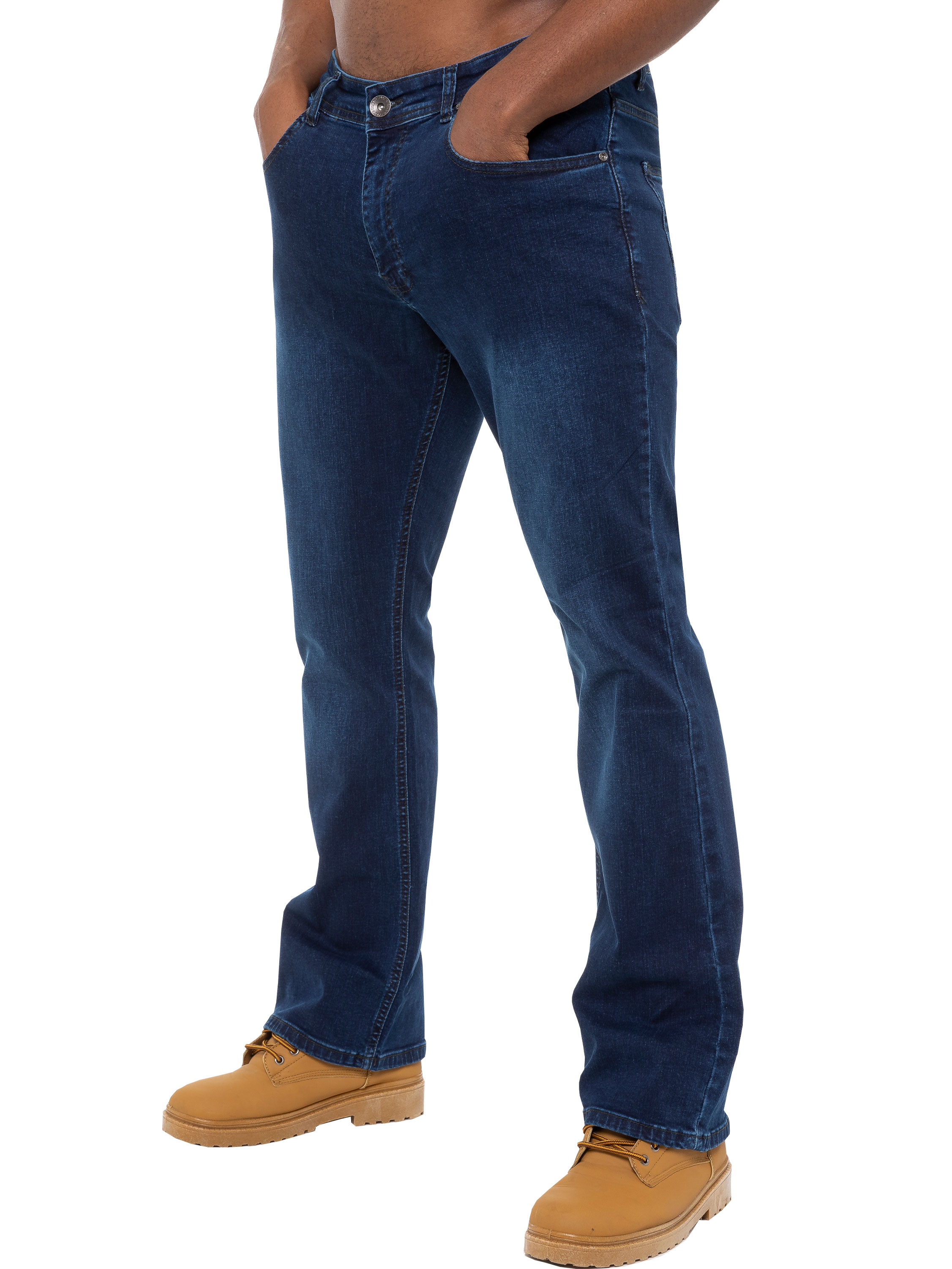 Thumbnail - Enzo Herren Bootcut Stretch Denim Jeans